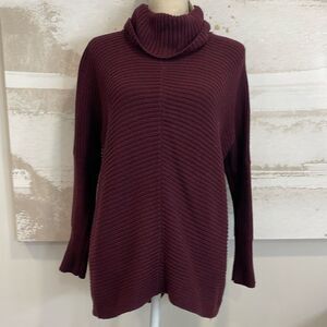 Rachel Zoe cowl neck eggplant sweater